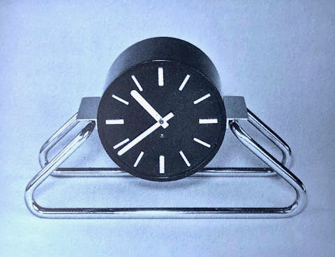 Clock by Erich Dickemann, chrome clock