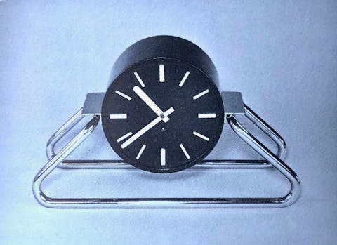 Clock by Erich Dickemann, chrome clock