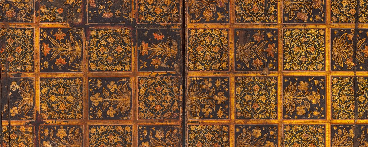 middle eastern floral painted object