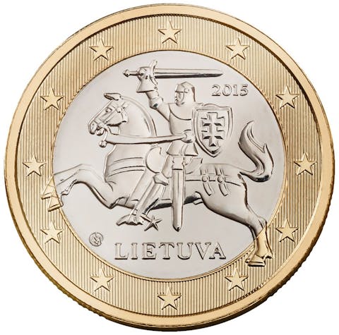Lithuanian Euro coin with error. (Lietuvas Bankas)
