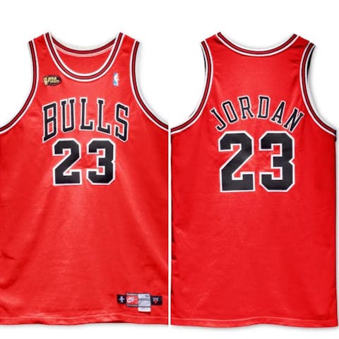 Michael Jordan’s 1998 NBA Finals “Last Dance” jersey. (Sotheby's)