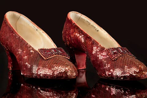 The iconic ruby slippers from The Wizard of Oz, 1939. (Profiles in History)