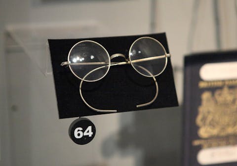 John Lennon's Glasses - Rock and Roll Hall of Fame (2014-12-30 13.55.52 by Sam Howzit)