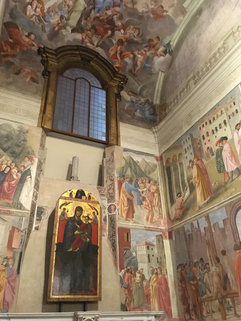 Masaccio (1401-1428), The view of the  Brancacci Chapel in the Church of Santa Maria del Carmine, Florence
