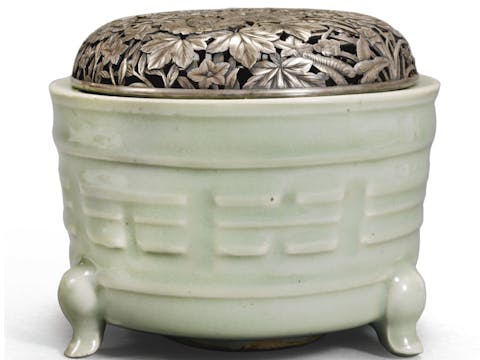 song dynasty celadon censer with cover