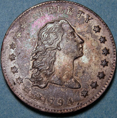 1794 Flowing Hair dollar. (Public Domain)
