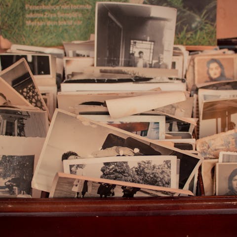 vintage photos stored in a box