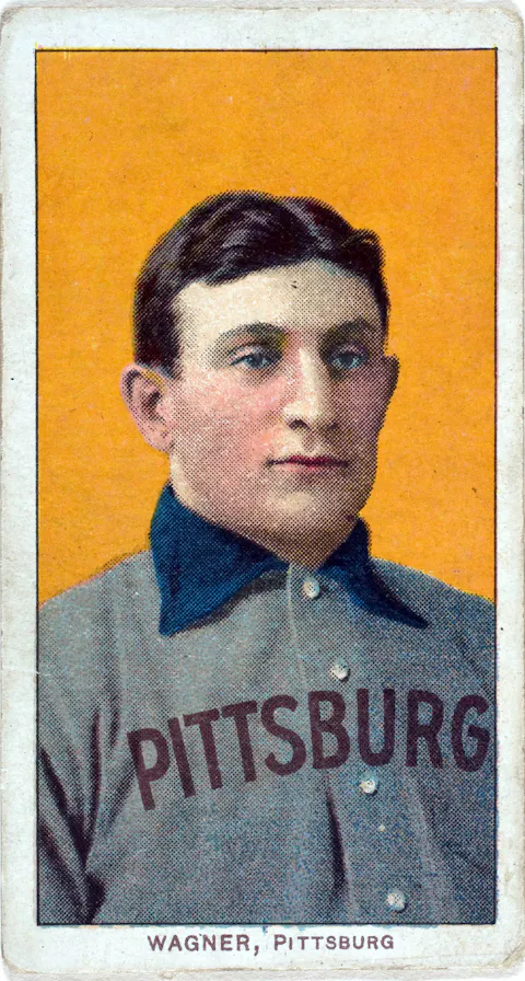Honus Wagner, shortstop with the Pittsburgh Pirates, image from the American Tobacco Company (T206) baseball card, circa 1909-11. Photo in the public domain