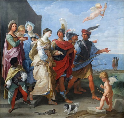 Guido Reni, Rape of Helen, italian painting, mythology