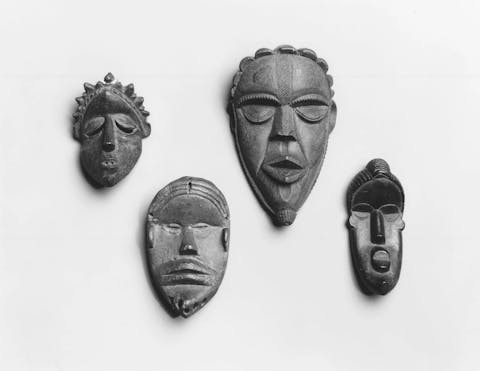 Wooden miniature masks of Dan people of Liberia, Africa