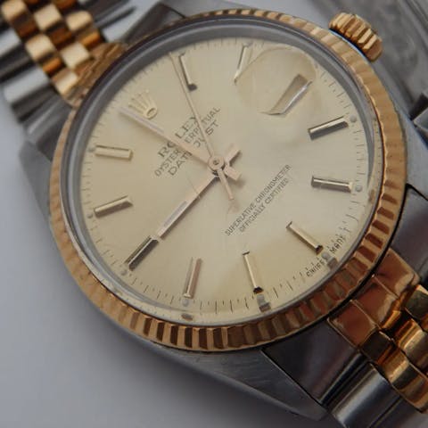 Rolex Oyster steel and gold face