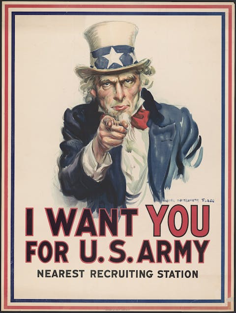 "I Want You For U.S. Army" poster, 1917. (Public Domain)