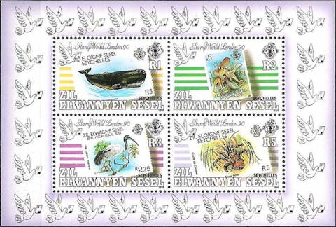 stamps with animals, stamps of Seychelles, postal stamps