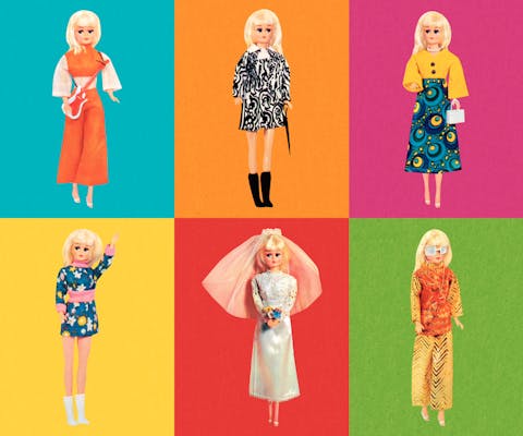 Barbie Fashion Doll in sechs verschiedenen Outfits (Getty Images).
