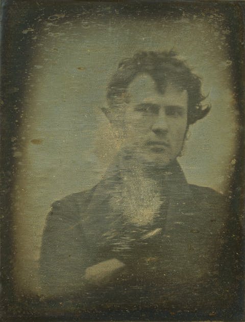 Robert Cornelius, self-portrait 1839. The oldest photograph of a person ever made