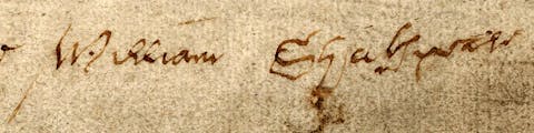 William Shakespeare's autograph. (Public domain)
