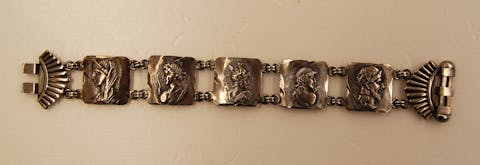 Patina on a silver bracelet by George W. Shiebler & Co. (1876–1907), ca. 1880,