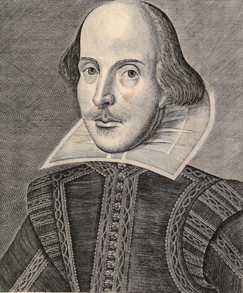 William Shakespeare. (Martin Droeshout, 1623, Public domain)