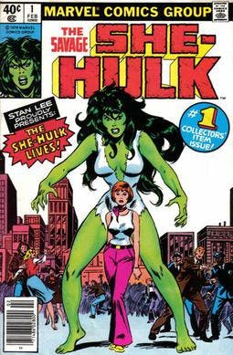 Cover to Savage She-Hulk #1, February 1980. Art by John Buscema