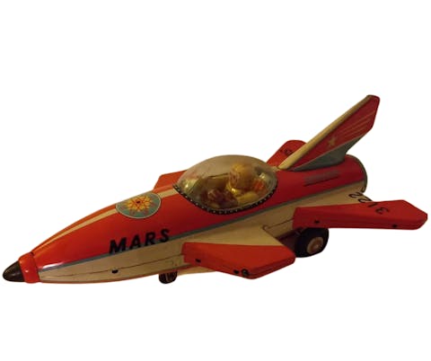 Masudaya Modern Toys, Battery Operated 1960's Tin Lithographed “3122 MARS” Space Rocket Ship. (Value My Stuff)