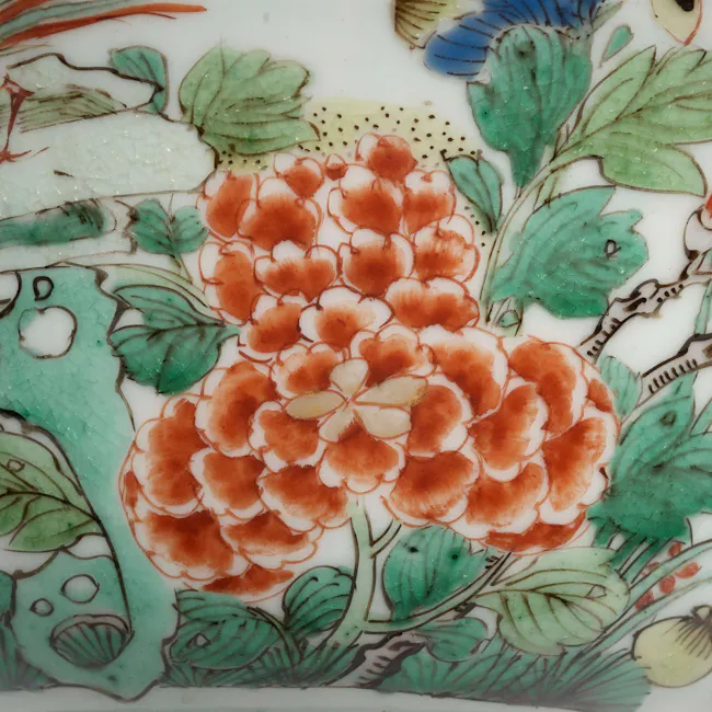 pair of chinese famille verte porcelain bowls from, the kangxi period