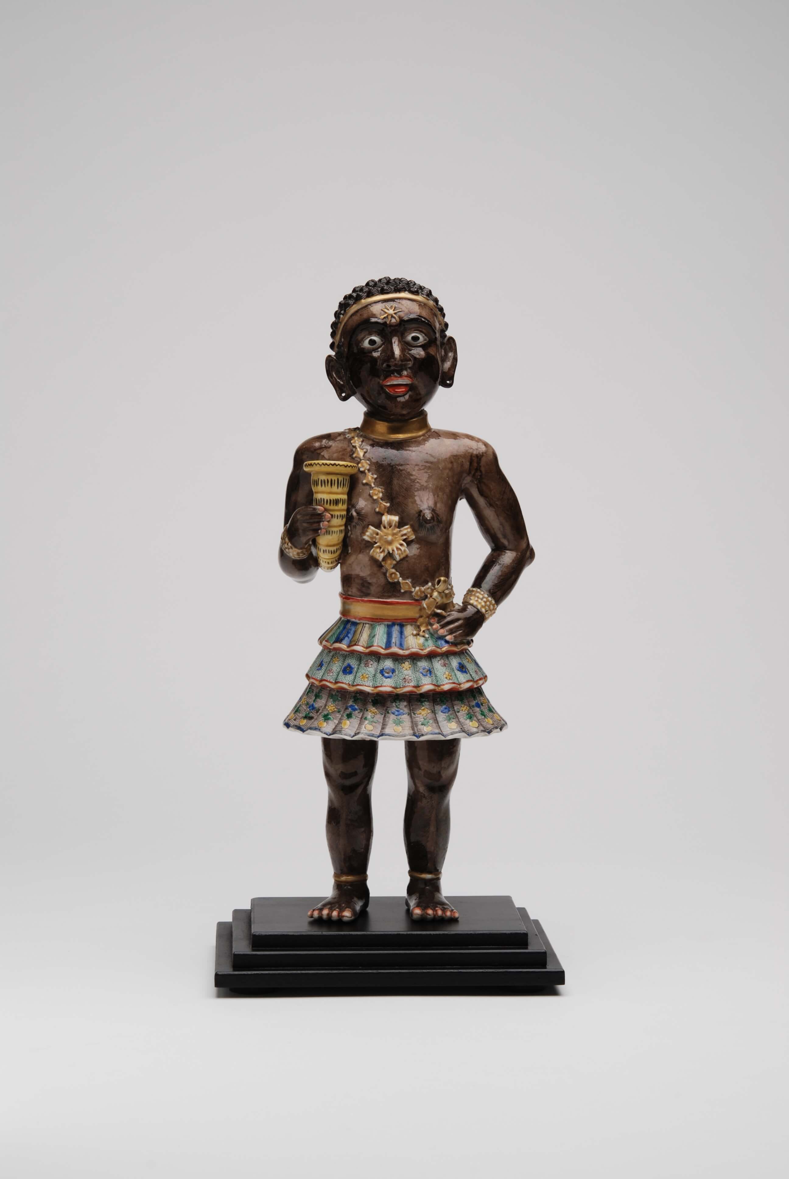 chinese, porcelain, famille noire, kangxi, blackamoor, slaves