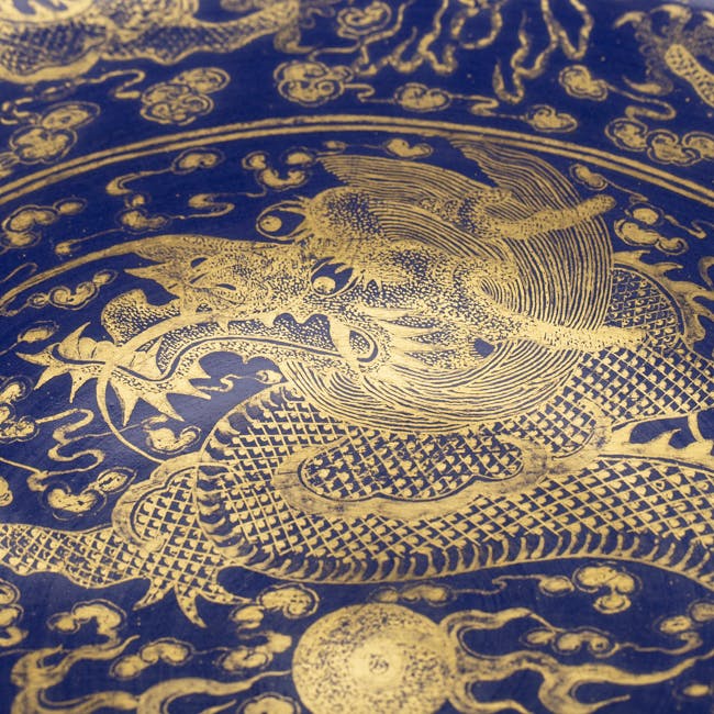 gold dragon detail