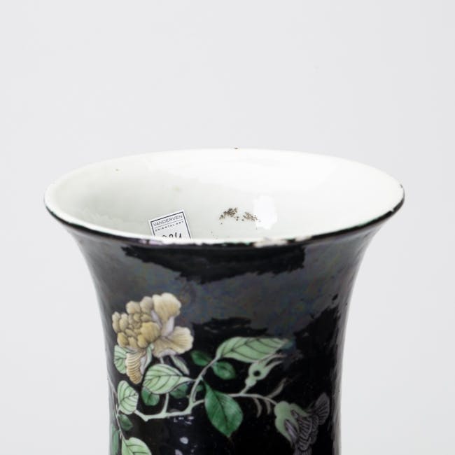 Chinese Famille Noire Porcelain Vase from the 19th century