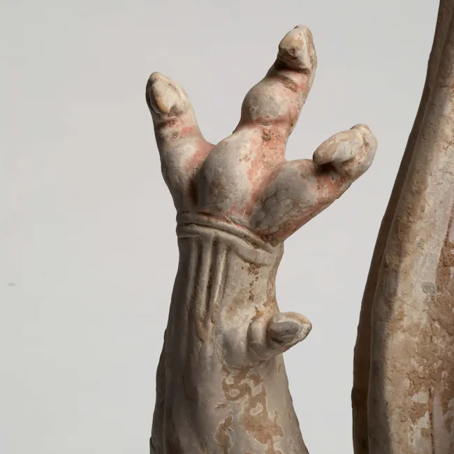 pair of pottery lokapala, Zhenmoushou from the Tang Dynasty in China