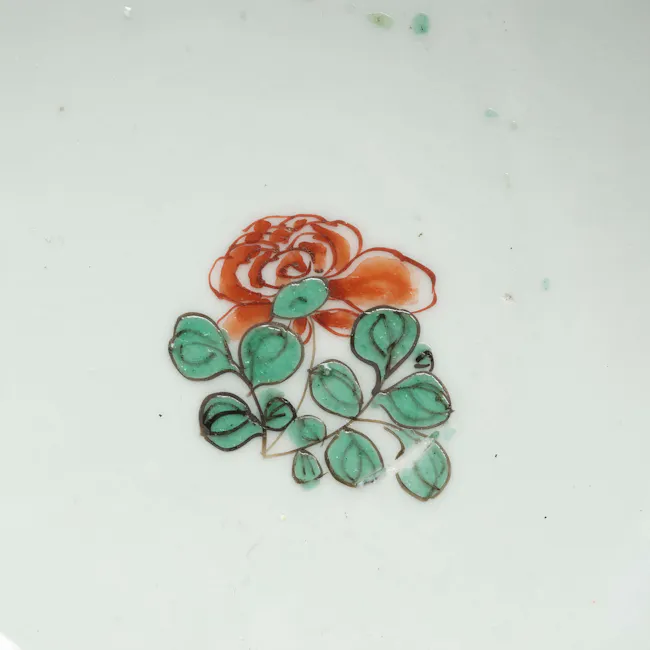 pair of chinese famille verte porcelain bowls from, the kangxi period