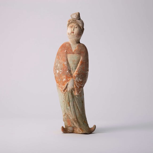 Chinese Pottery Figure of a Fatlady from the Tang Dynasty 