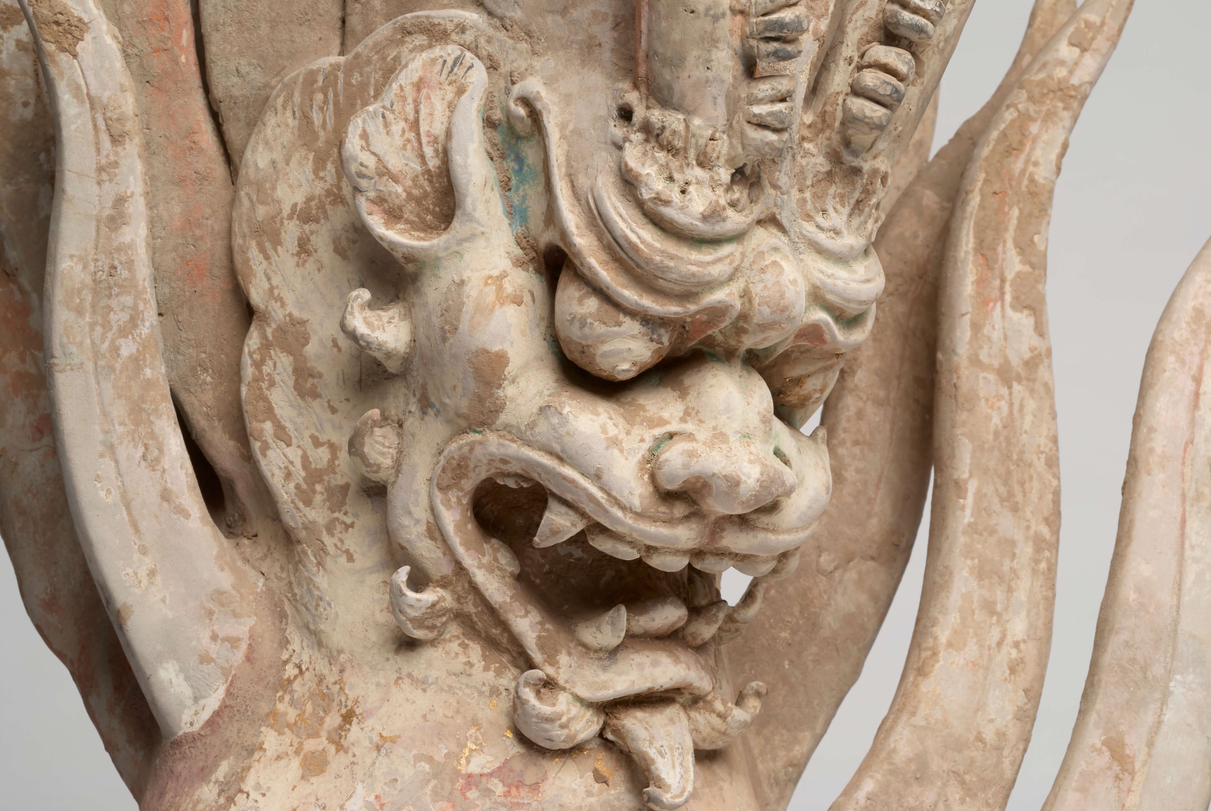 pair of pottery lokapala, Zhenmoushou from the Tang Dynasty in China