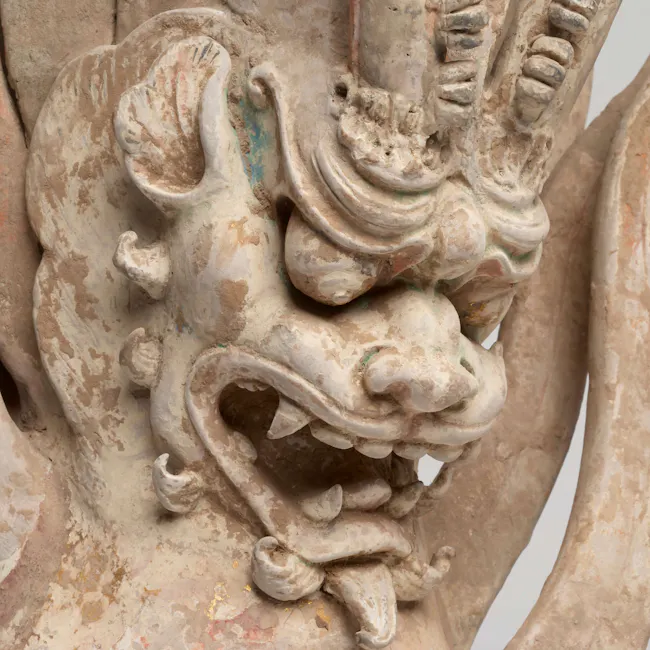 pair of pottery lokapala, Zhenmoushou from the Tang Dynasty in China