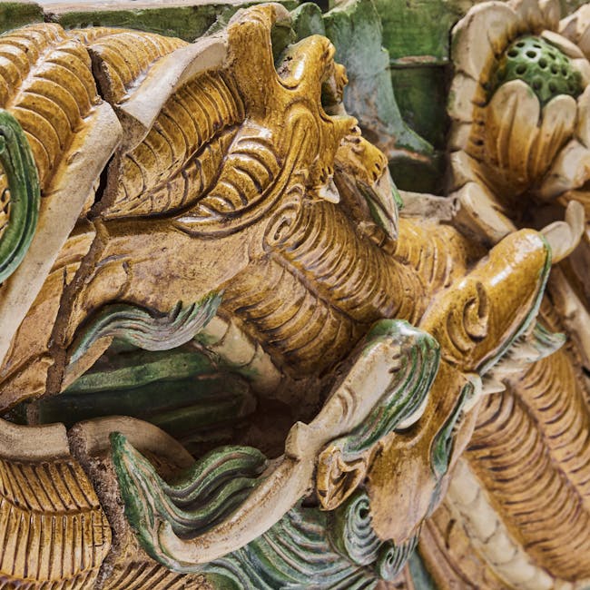 pottery dragon panel 