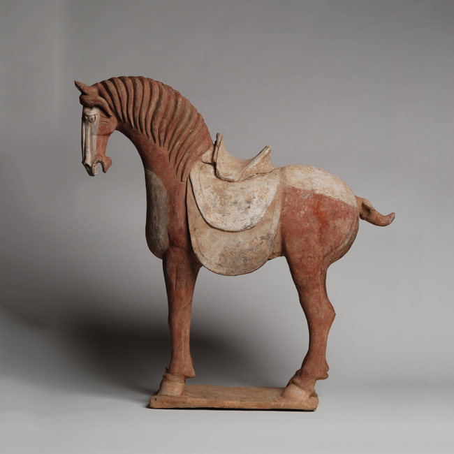 Chinese Pottery Horse and Groom from the Tang Dynasty