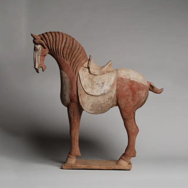 Chinese Pottery Horse and Groom from the Tang Dynasty