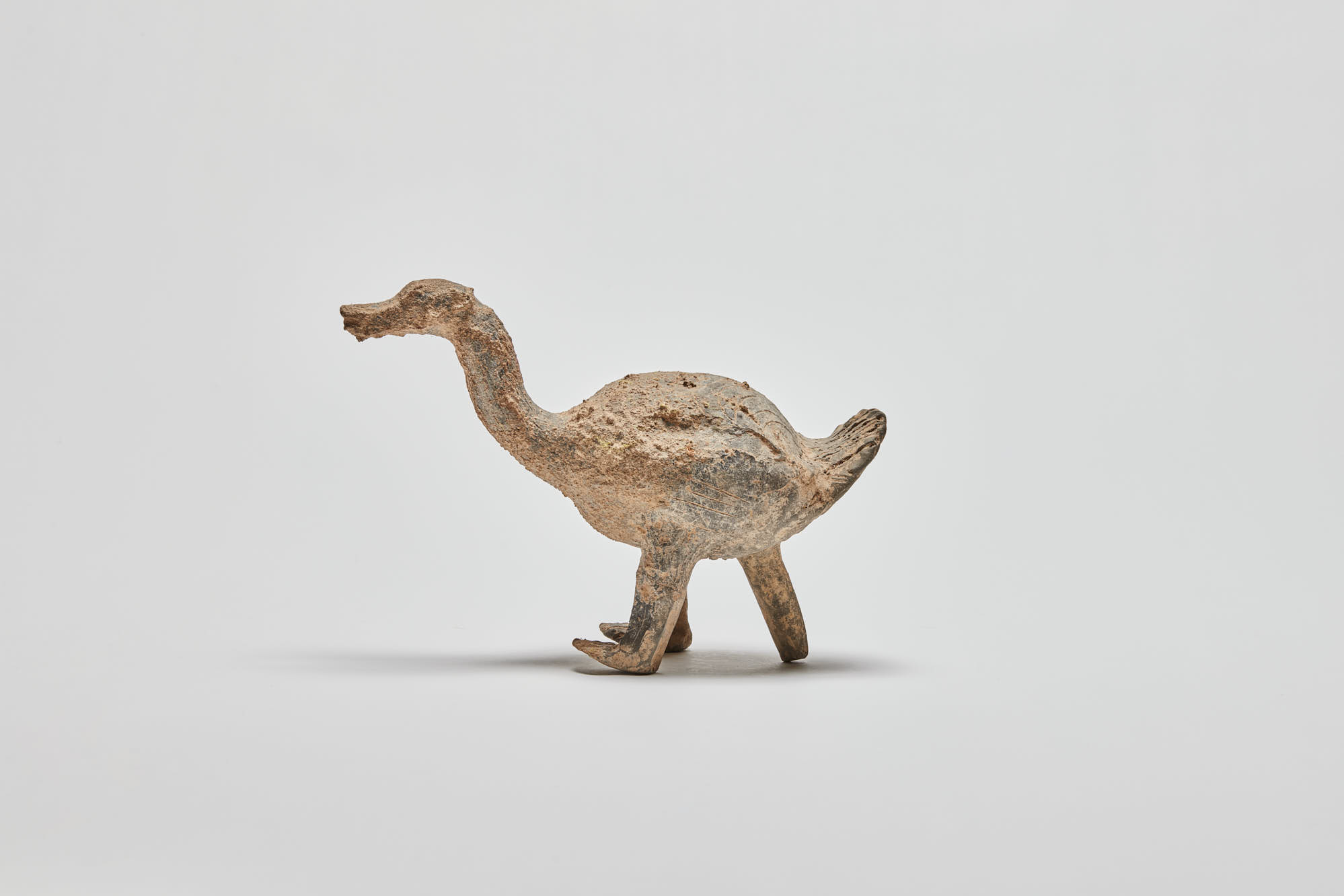 Chinese Pottery Model of Goose from the Han Dynasty front left side