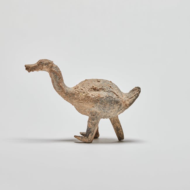 Chinese Pottery Model of Goose from the Han Dynasty front left side