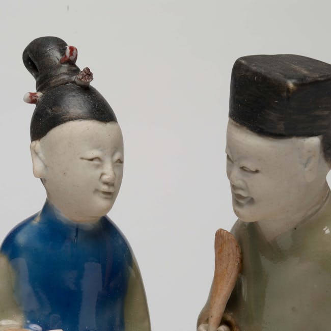 Chinese pair of figural groups