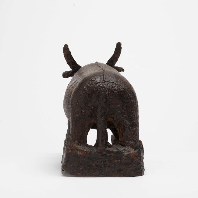 Chinese Works of Art Cast Iron Ox from the Han Dynasty
