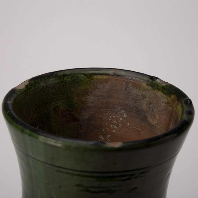 Pottery Green Glazed Vase from the Han dynasty