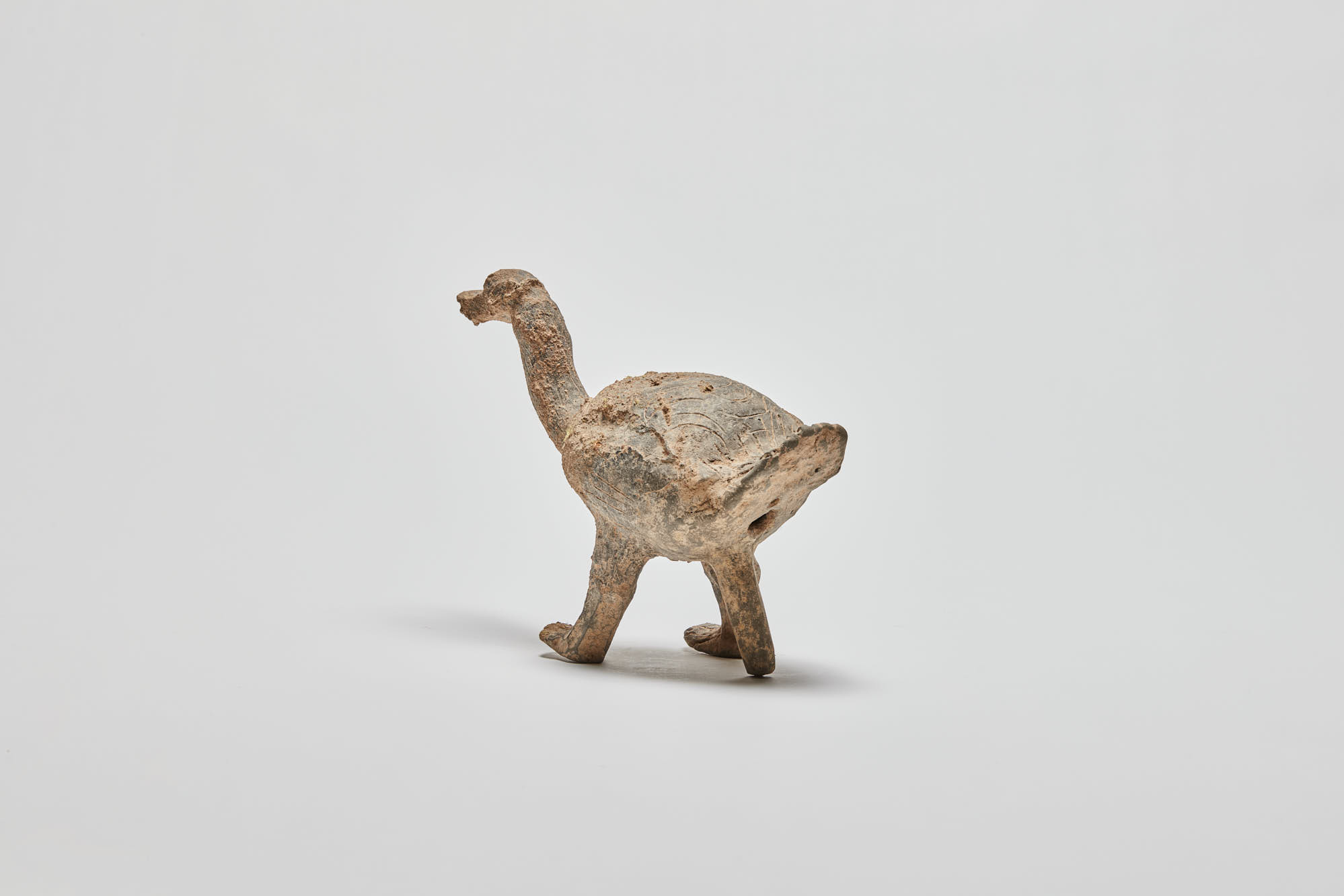 Chinese Pottery Model of Goose from the Han Dynasty facing back