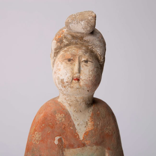 Chinese Pottery Figure of a Fatlady from the Tang Dynasty 