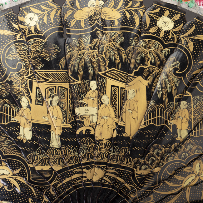 Chinese Works of Art Fan and Box from the 19th Century