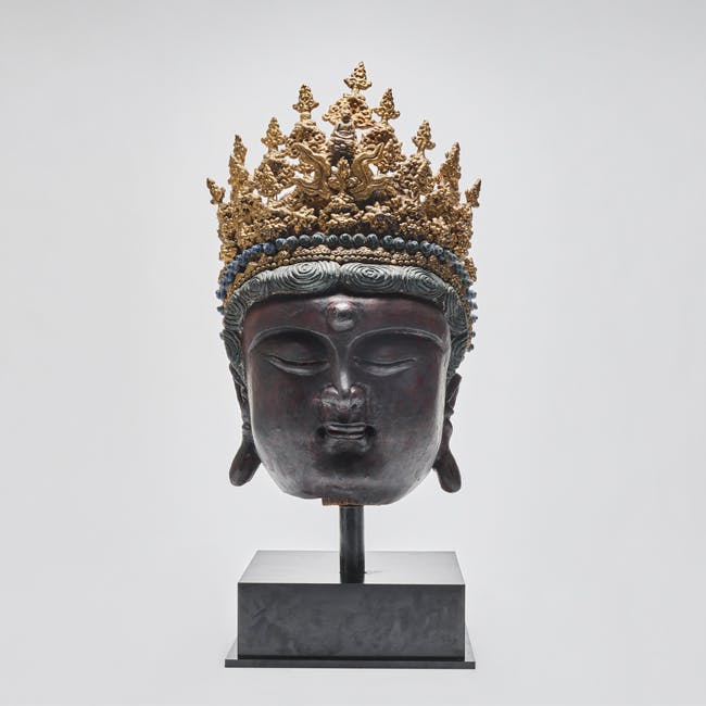 crowned head of guanyin, ming dynasty