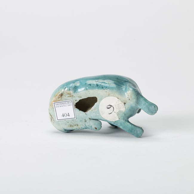 chinese turquoise coloured porcelain dog, qianlong period