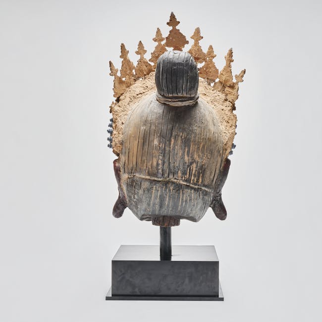 crowned head of guanyin, ming dynasty backside