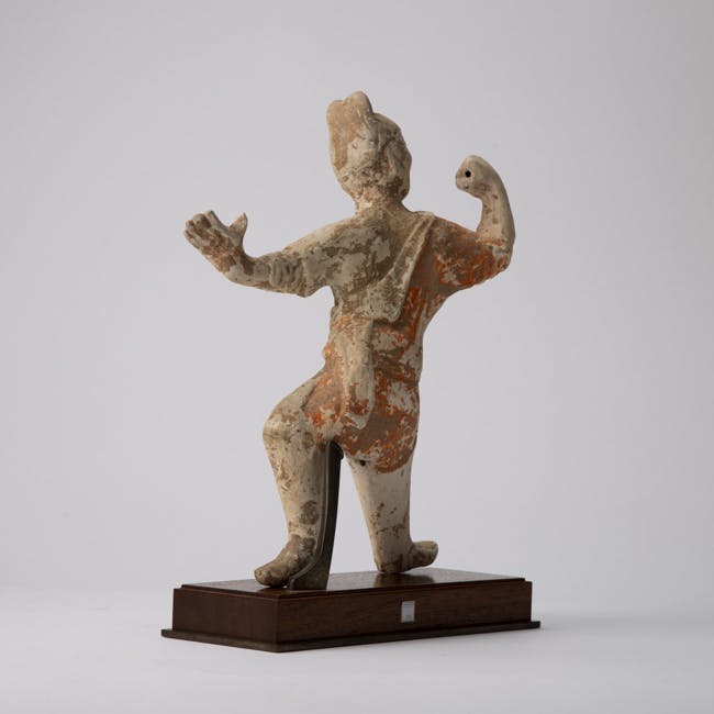 Chinese Pottery Figure of a Male Dancer from the Tang dynasty