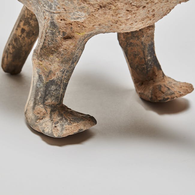 Chinese Pottery Model of Goose from the Han Dynasty feet detail