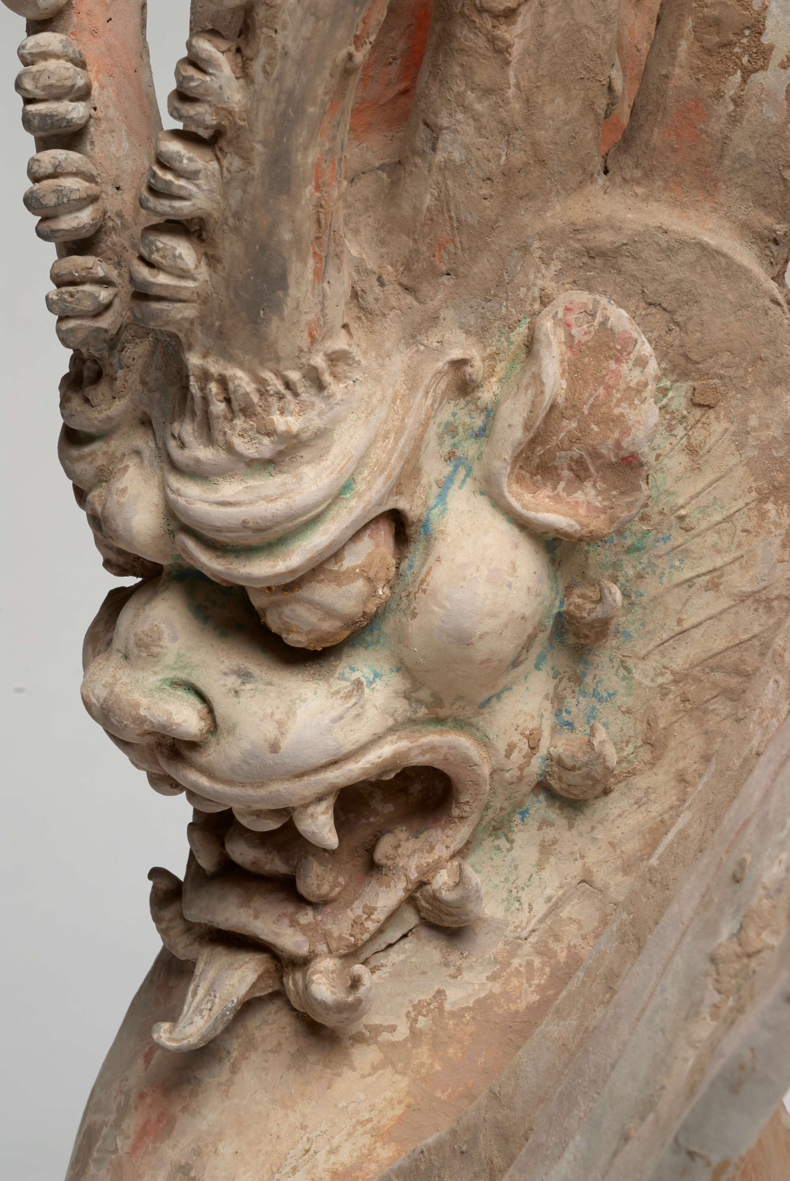 pair of pottery lokapala, Zhenmoushou from the Tang Dynasty in China